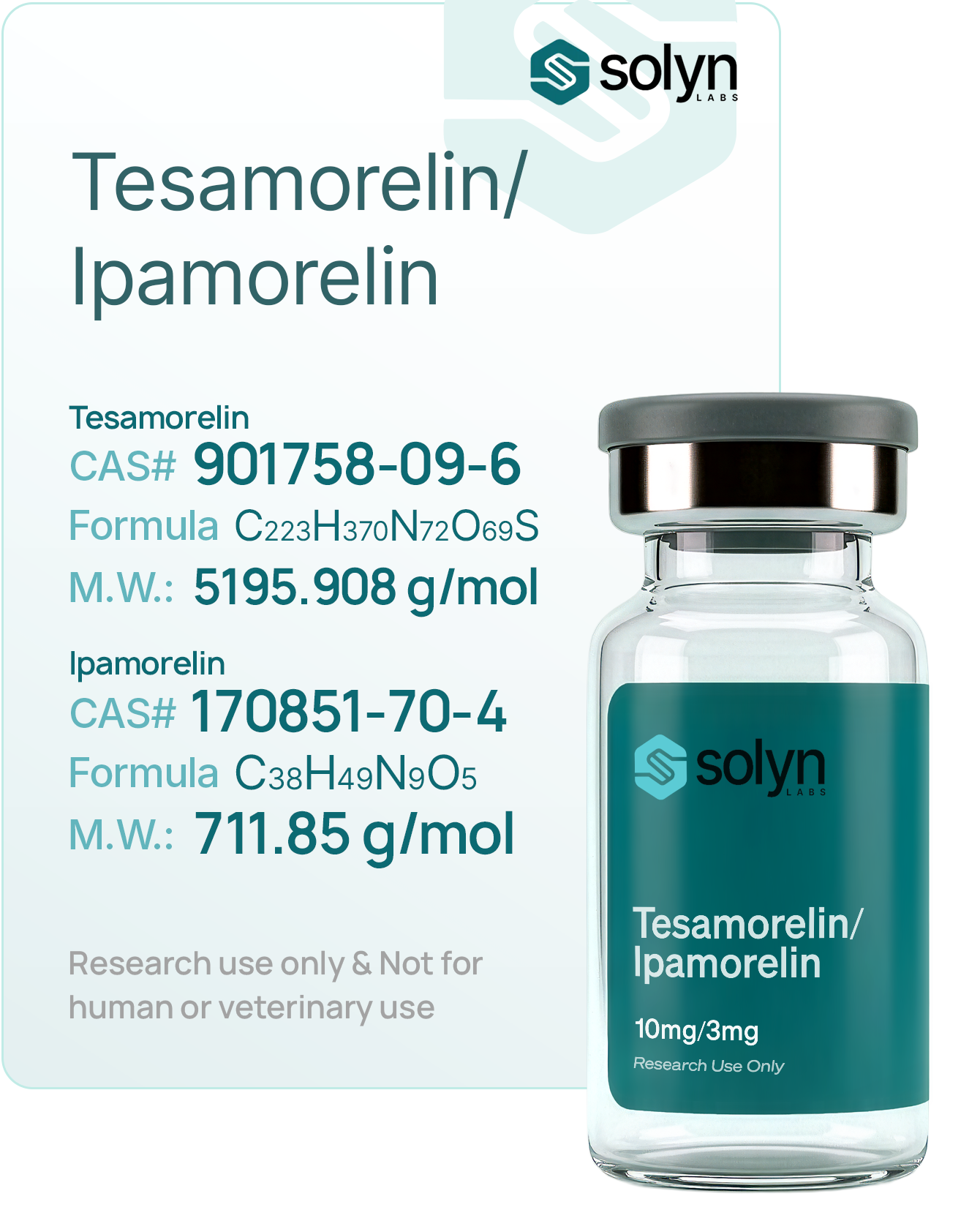 tesa and ipamorelin Tesamorelin / - 5mg / 5mg Tesamorelin + Ipamorelin - Oath